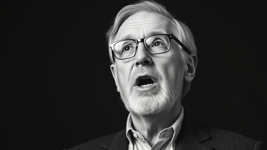 Distinguished older man speaking passionately on AI regulation