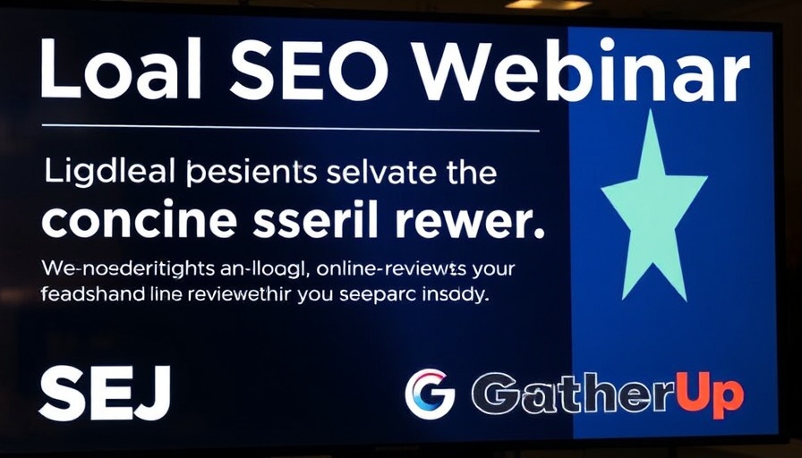 Live webinar banner on Online Review Trends Local SEO.