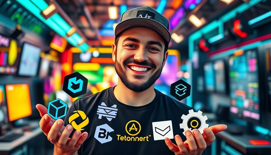 Smiling man presenting tech logos in vibrant studio, Better Ways to Use DeepSeek R1 Locally.