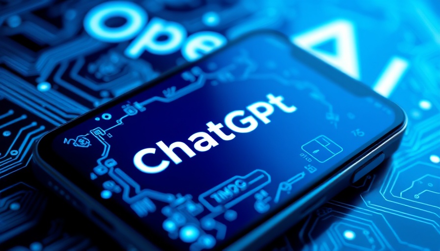 Futuristic ChatGPT and OpenAI display for small business emails.