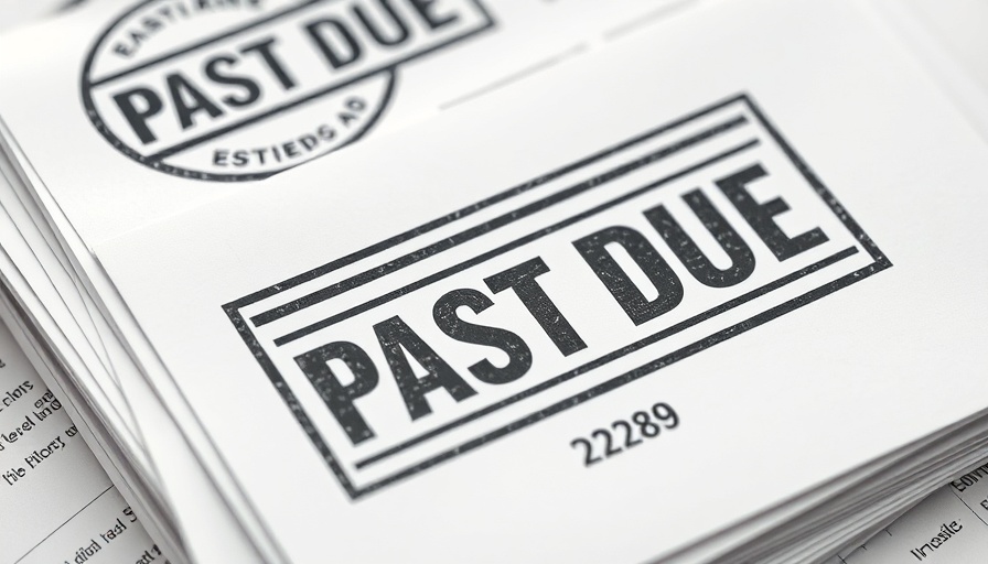 Documents showing past due notices indicating financial stress.
