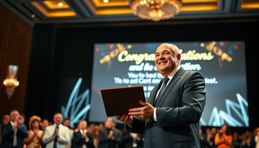 Eli Lilly CEO of the Year 2025 award ceremony, executive on stage.