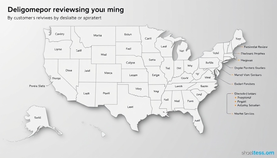 2024 Local SEO for Contractors - U.S. states map with review data highlighting Delaware.