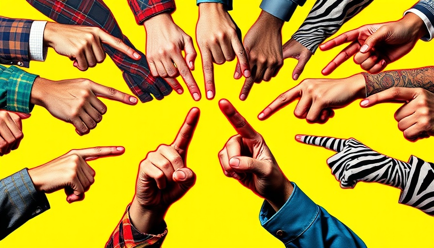 Colorful artistic hands pointing in different directions, symbolizing confusion in a toxic workplace.