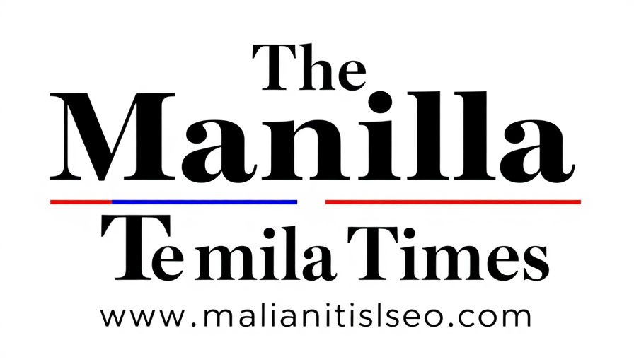 Minimalistic Manila Times logo design with web address.