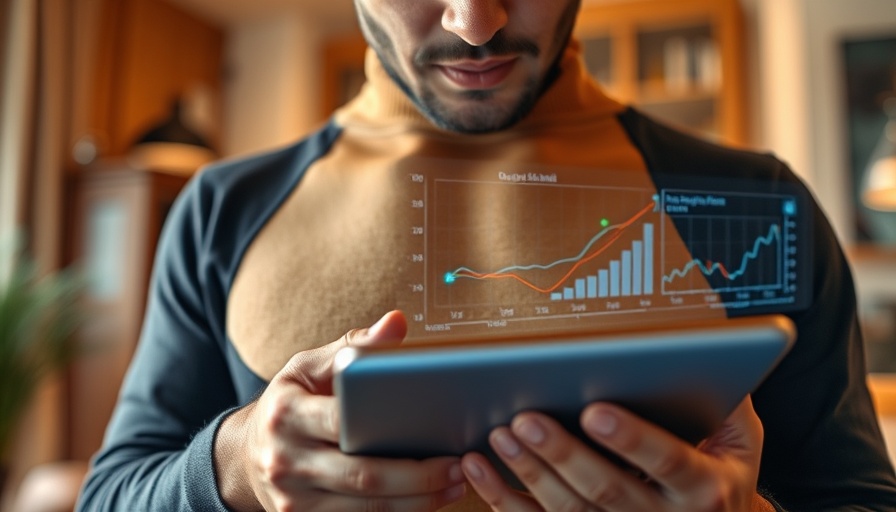 AI-Powered CRM Personalisation with virtual graphs on tablet.