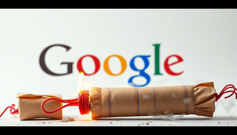 Antitrust case against Google represented by exploding logo.