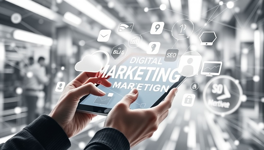 Track SMB Marketing ROI: digital marketing concepts with tablet.