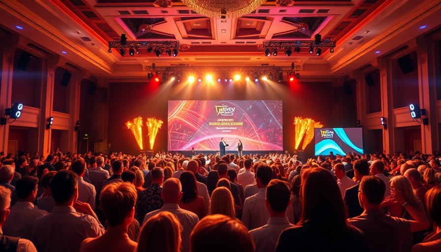 Elegant awards ceremony in grand hall for 2025 Digital Publishing Awards.