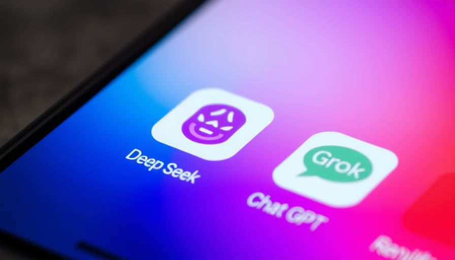 AI app icons on smartphone screen including Grok and ChatGPT.
