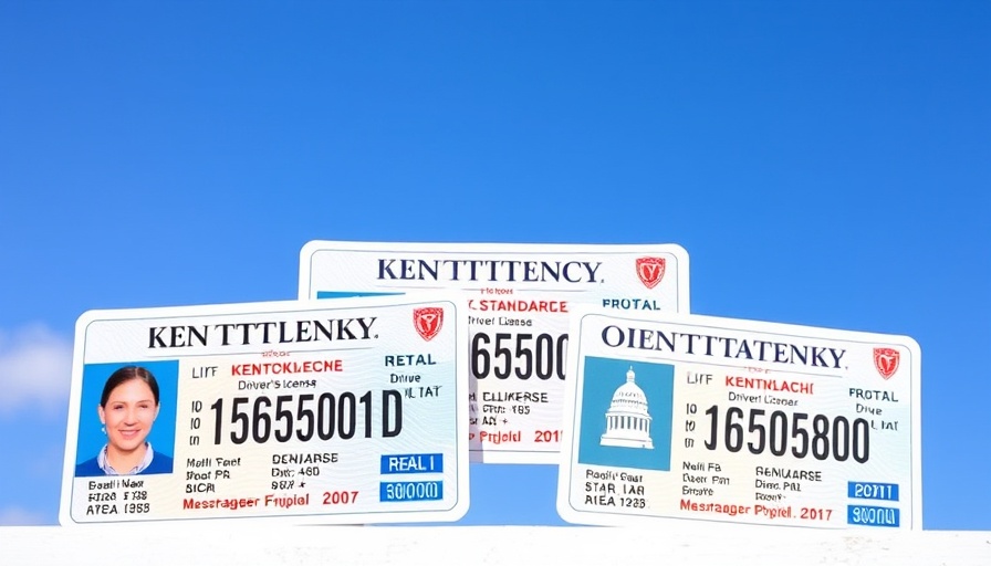 Comparison of Kentucky driver's licenses with old and new standards