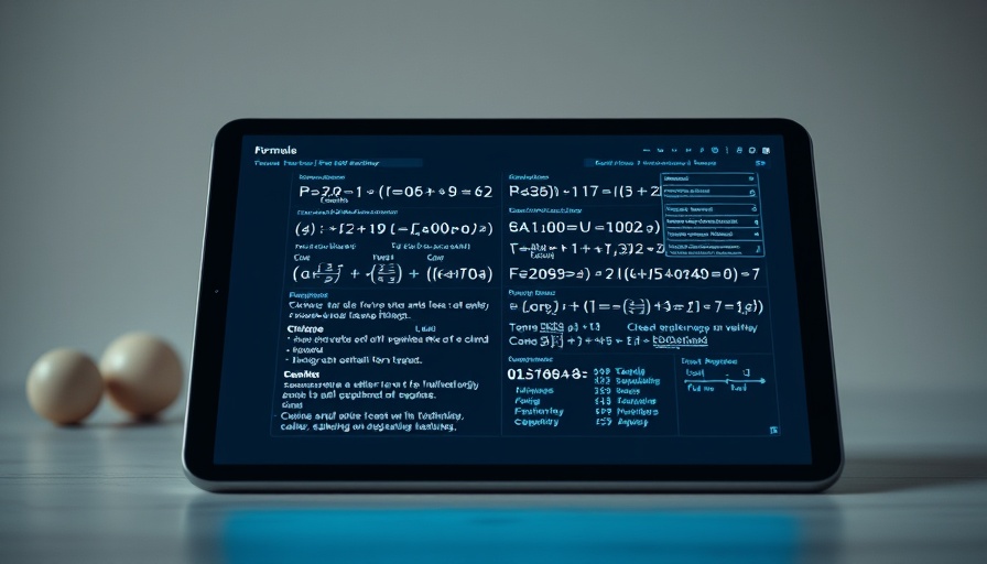 Modern AI formula generators interface on tablet screen.