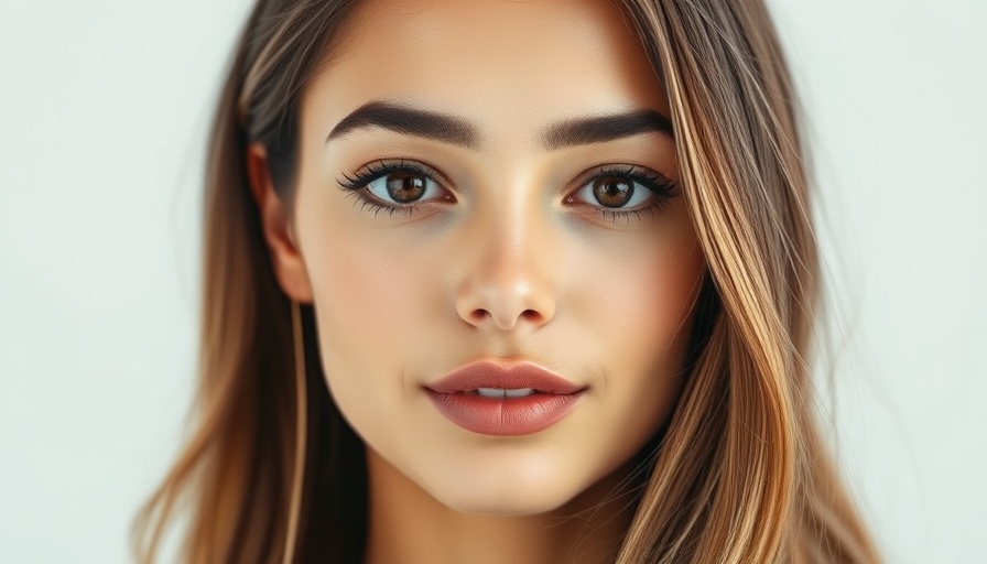 Confident young woman close-up portrait with serene expression