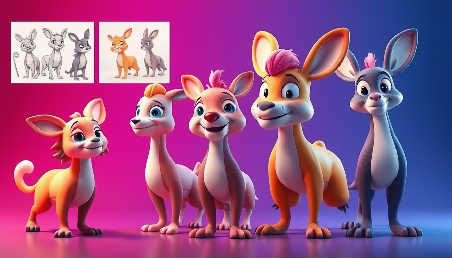 3D Content Automation with vibrant digital animal models.