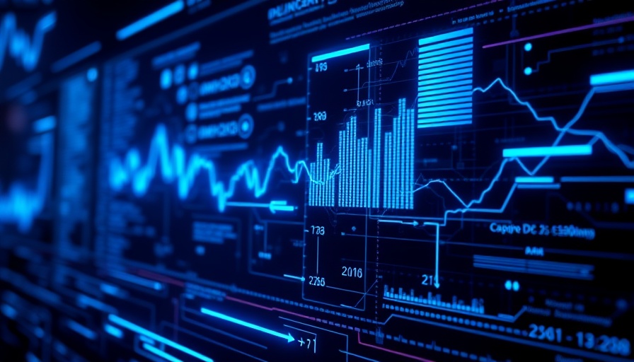 XPON Technologies Acquisition AI Solutions graphic interface with data trends.