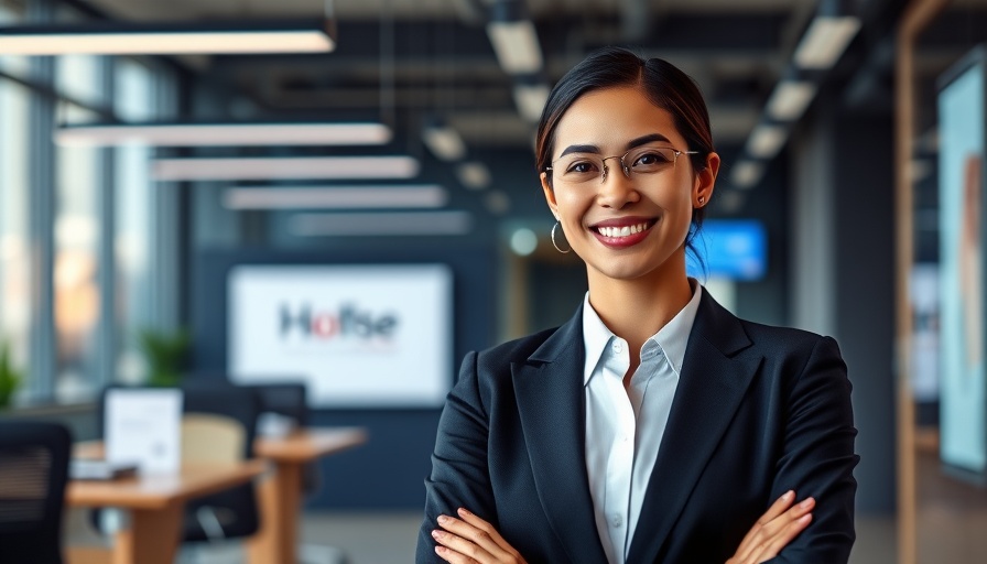 Professional woman in business environment for digital marketing help for small business.