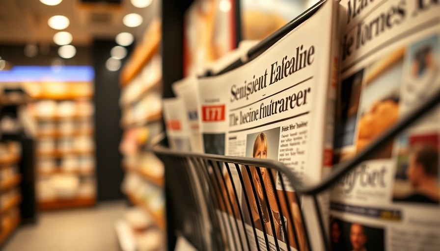 Public notice headline on Reading Eagle newspaper in rack