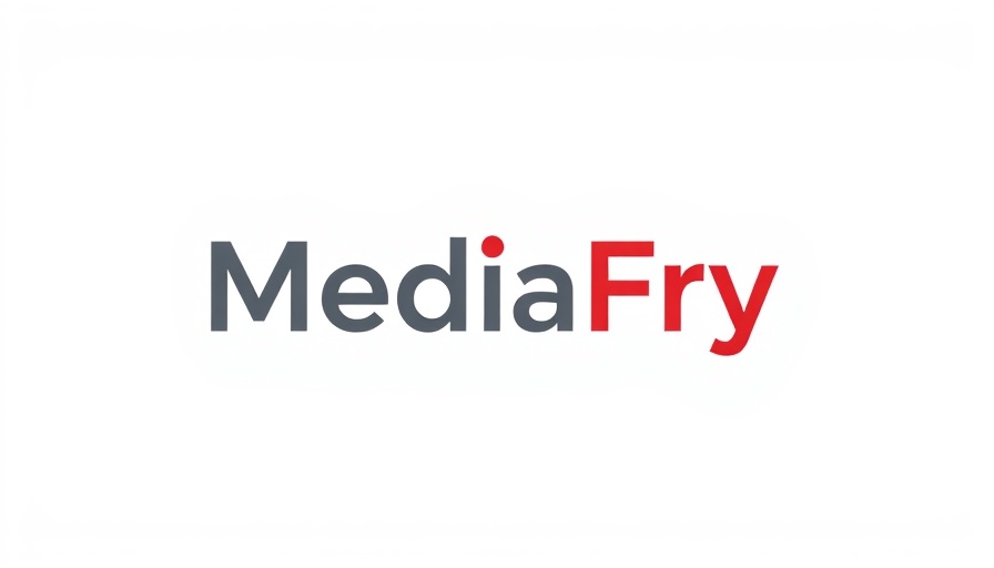 MediaFry logo, minimalist design in gray and red.
