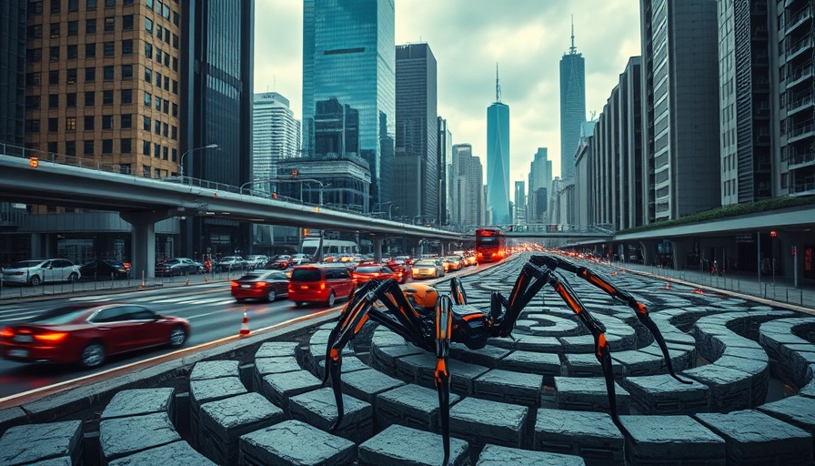 Stop Wasting Your Crawl Budget visual concept with traffic and spider.