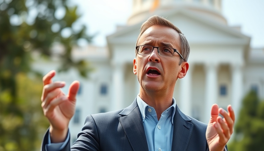 Confident speaker discussing Senate Cryptocurrency Regulation Bill.