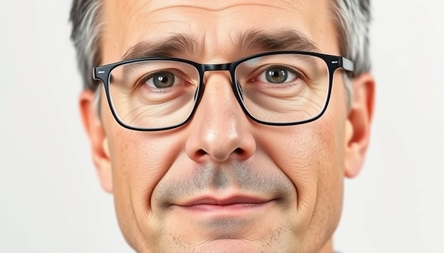 Confident man in studio, digital advertising initiative concept.