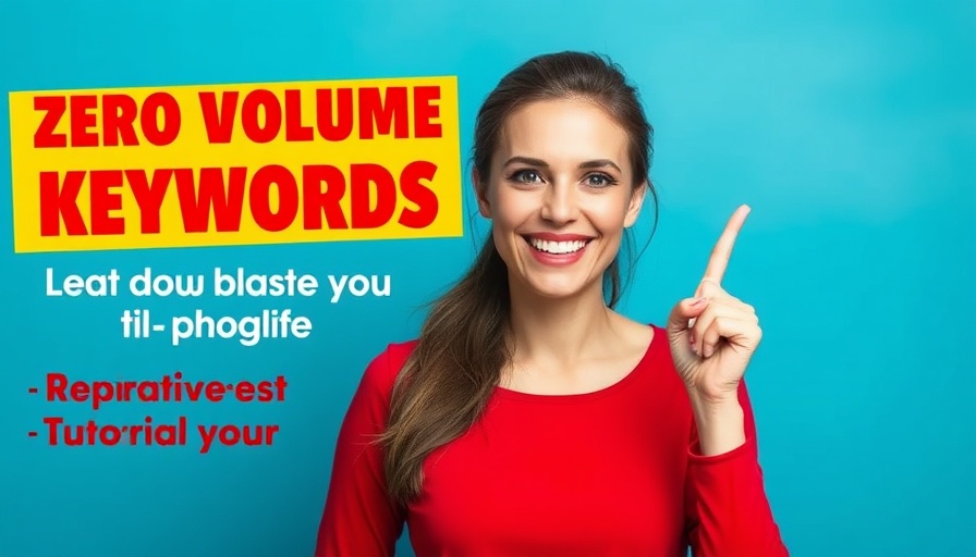 Smiling woman in red top pointing, Zero Volume Keywords tutorial.