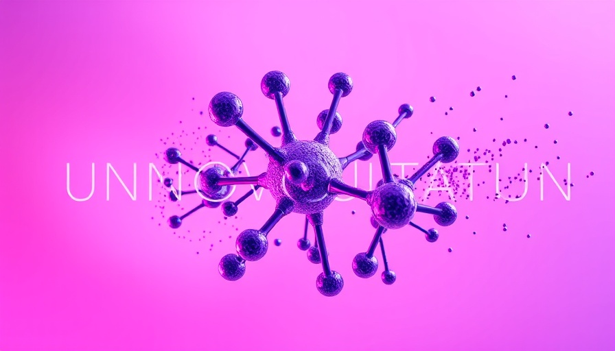 Abstract molecular design representing innovation in startup culture, vibrant purples.