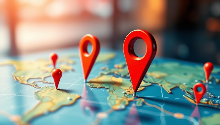 Digital map with location pins for Local SEO Keywords That Print Money.