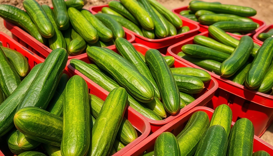 Cucumbers in baskets associated with salmonella outbreak.