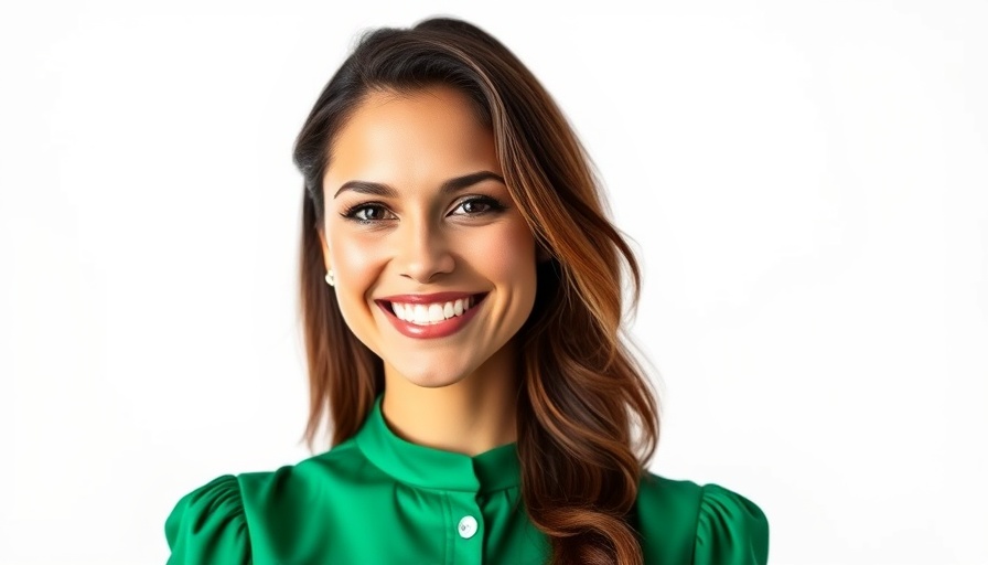 Equinox Chief Marketing Officer Bindu Shah portrait in green blouse.