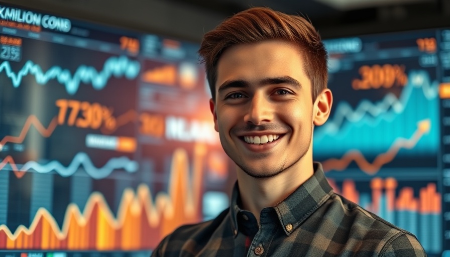 Young man in front of screens with data, transforming dead links.