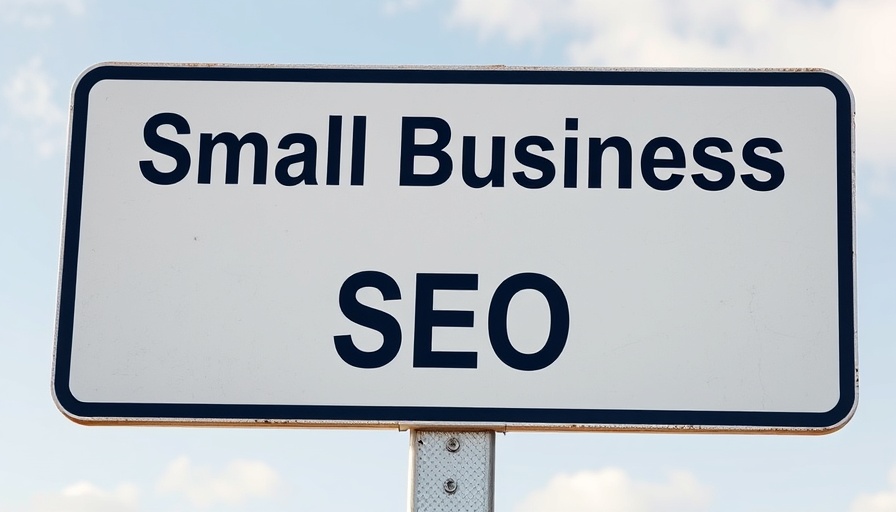 Directional sign for small businesses SEO against a clear sky.