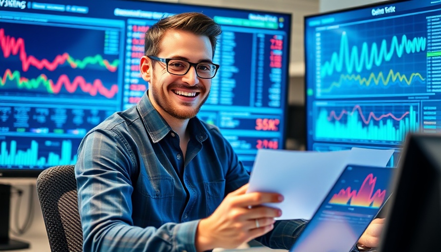 Confident man in tech office analyzing 5XX error data.