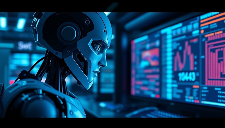 AI robot analyzing data in futuristic control center, related to Google Core Updates.