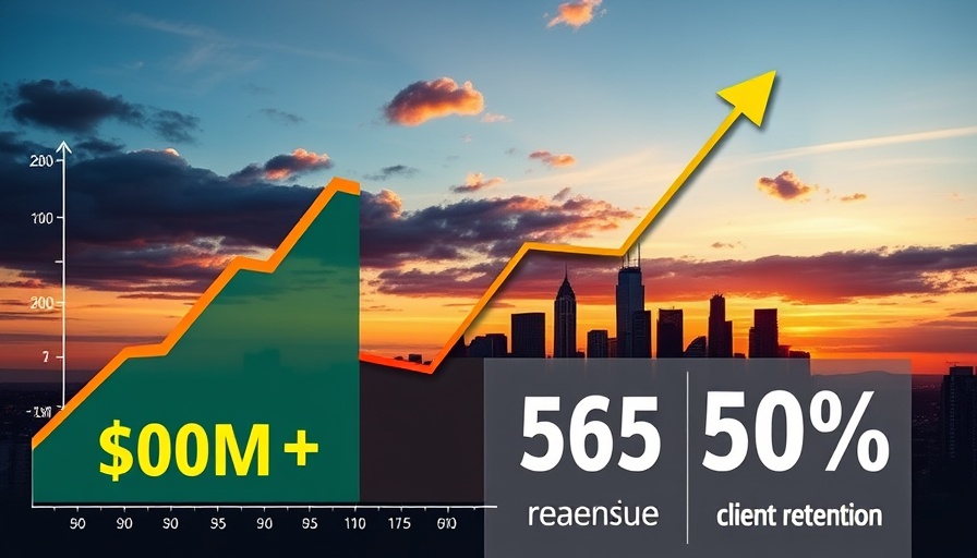 Dynamic graph and cityscape illustrating SEO companies generating revenue.