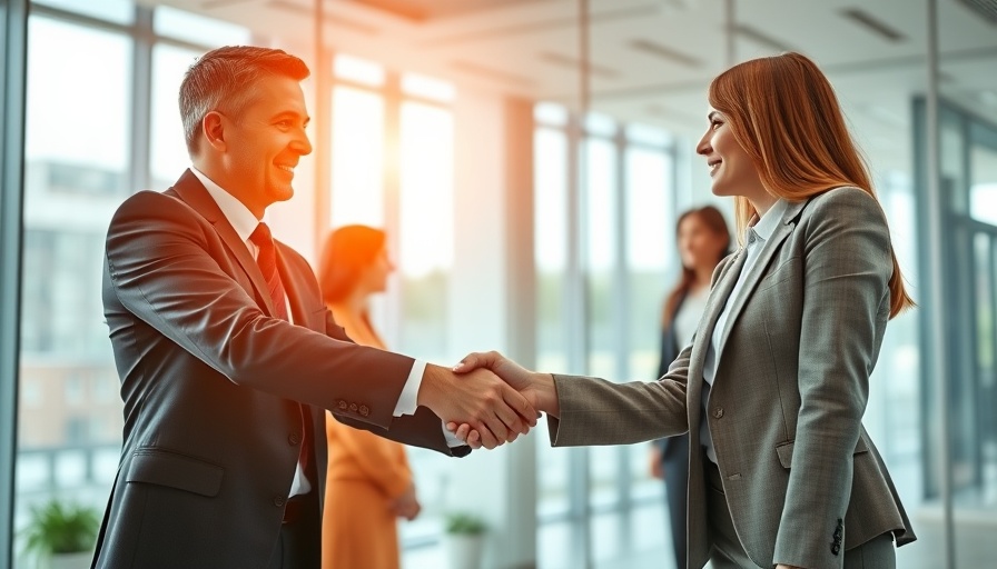 Medical Digital Marketing Outsourcing Market handshake in modern office.