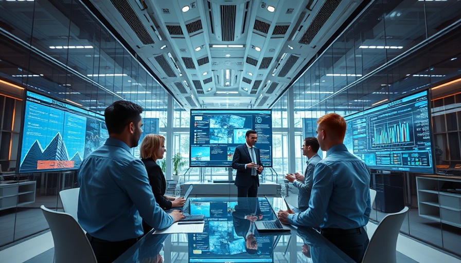 Chief AI Officer in a modern, high-tech office environment.