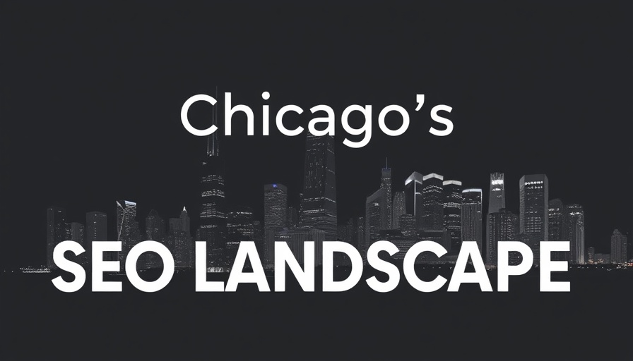 Chicago SEO landscape graphic with city skyline.