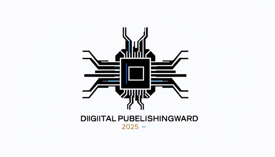 Digital Publishing Award logo 2025 with microchip design.