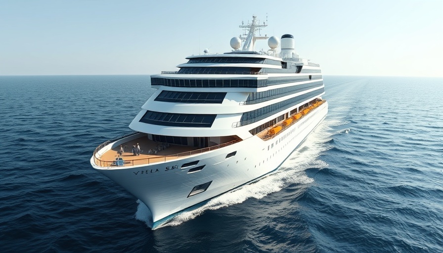 Luxurious cruise ship in the open sea, ideal for travel advisors exploring digital marketing resources.