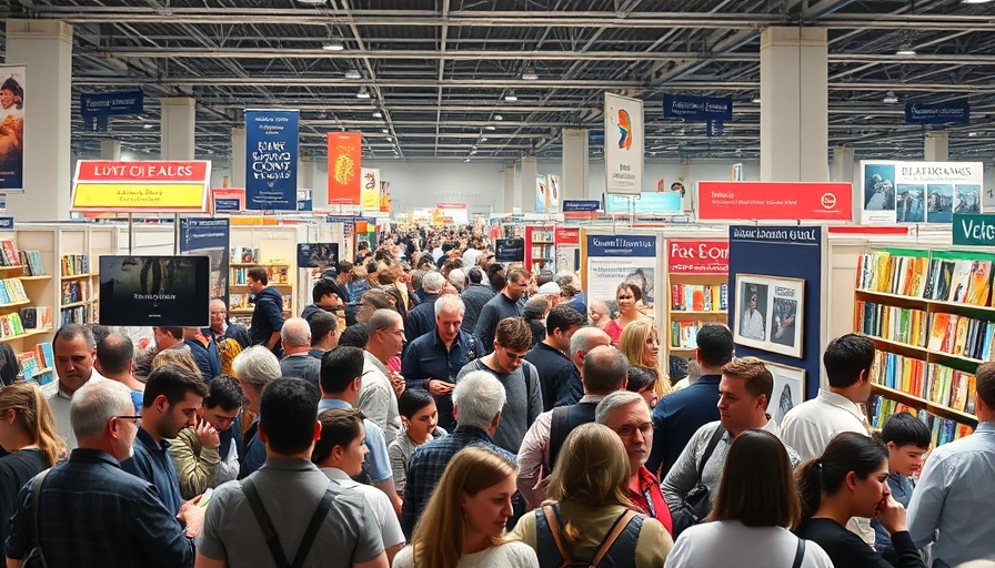 Visitors browsing books at Beijing International Book Fair