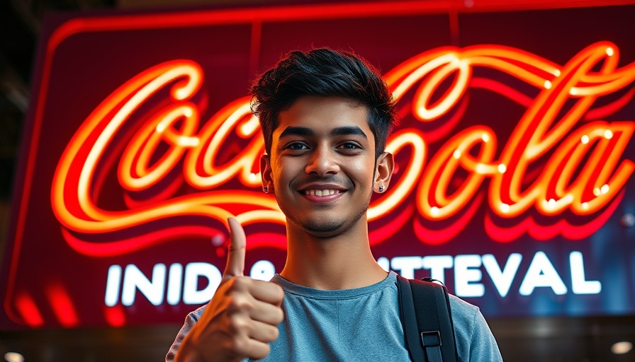 Coca-Cola digital marketing leadership event with neon lights and smiles.