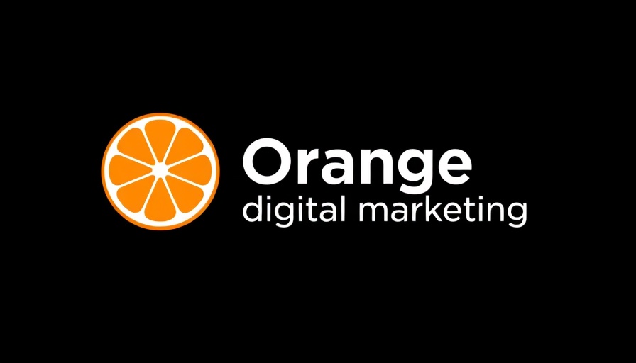 Logo for digital marketing agency with orange graphic.