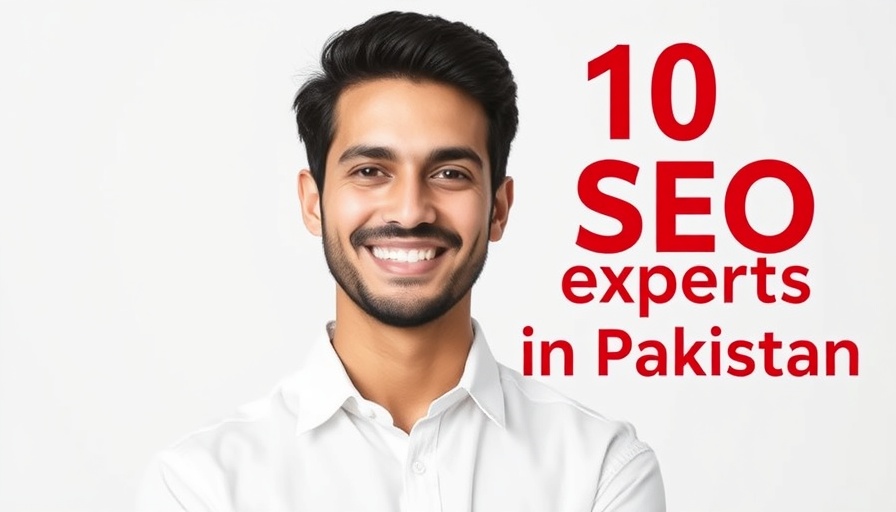 Portrait of SEO experts in Pakistan with text.