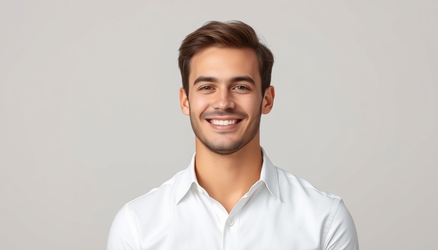 Portrait of a young SEO expert, confidently smiling.