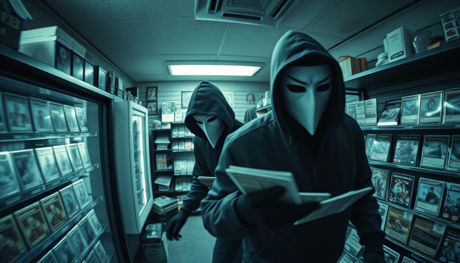 Masked thieves caught on camera stealing rare Pokémon cards in store.