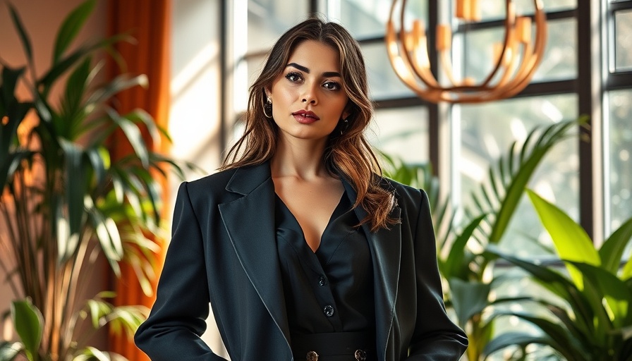 Elegant magazine cover featuring a female entrepreneur in a stylish indoor setting.