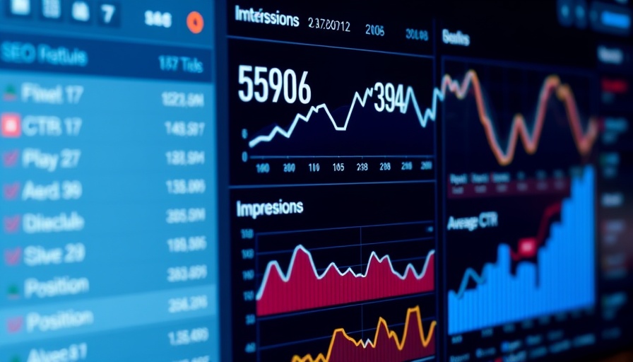 SEO dashboard with metrics and graph for Local SEO analysis.