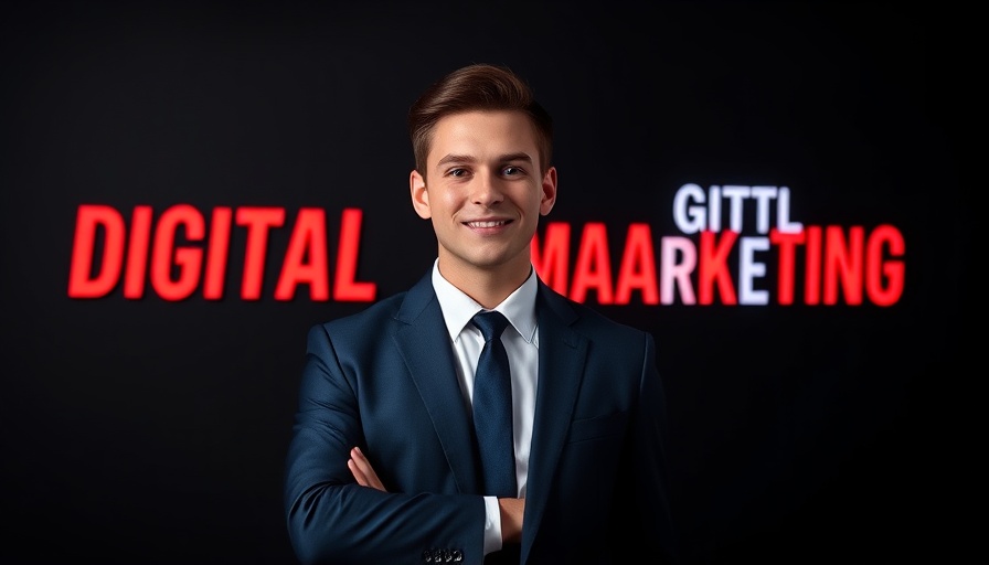 Digital marketing course with AI tools, expert confidently posing.
