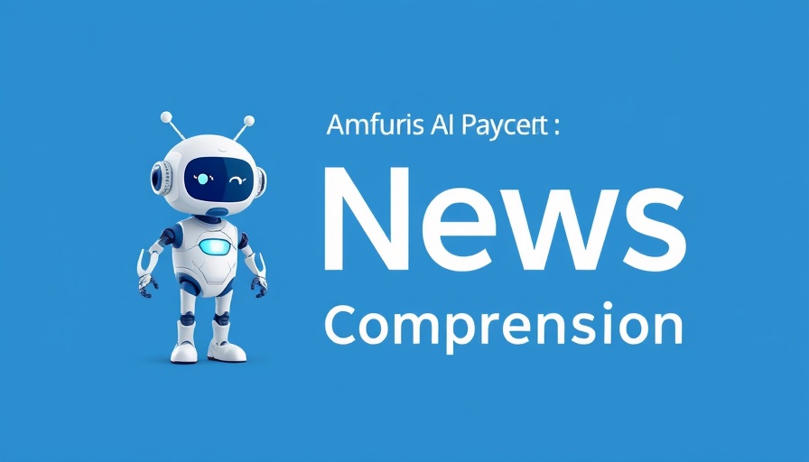 AI Content Revolution ad with robot icon and news comprehension text.